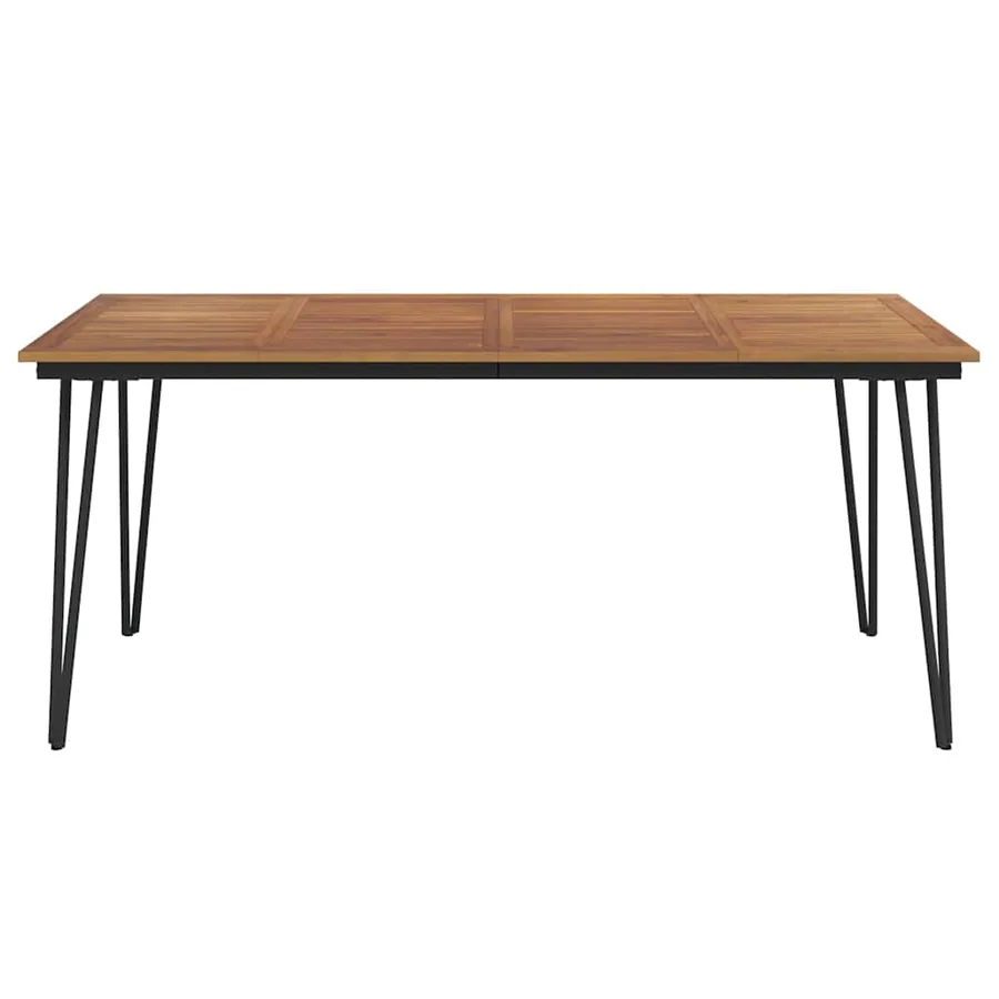 Table de jardin avec pieds épingle à cheveux 180x90x75 acacia - 3