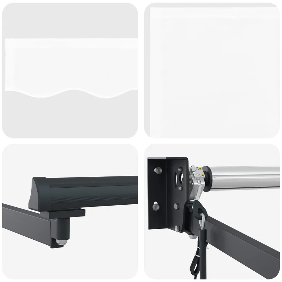 Auvent rétractable électrique Blanc et anthracite 3 x 2 m - 7