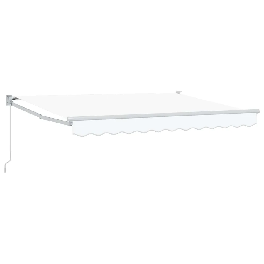 Auvent rétractable Blanc 2,5 x 2 m 100% Polyester et Aluminium - 2