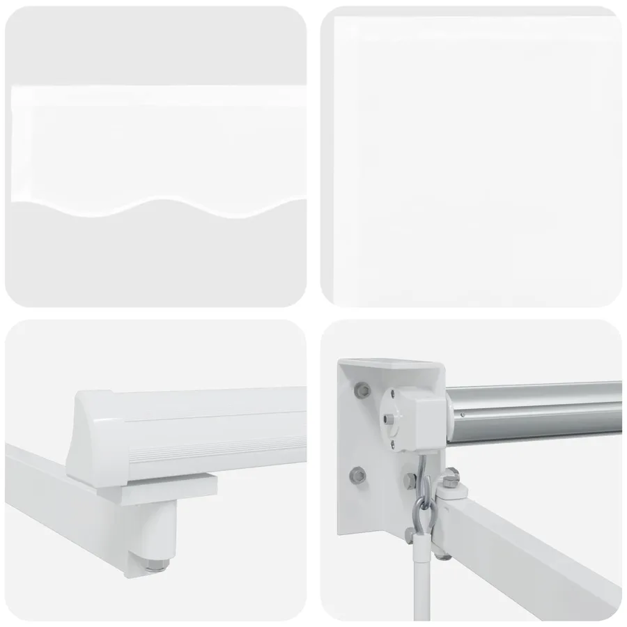 Auvent rétractable Blanc 2,5 x 2 m 100% Polyester et Aluminium - 7