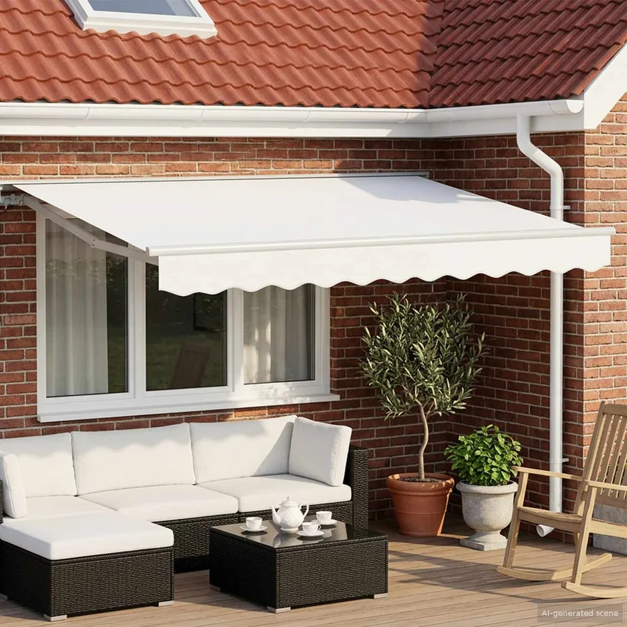Auvent rétractable électrique Blanc 3 x 2 m