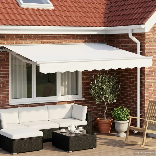 Auvent rétractable électrique Blanc 3 x 2 m