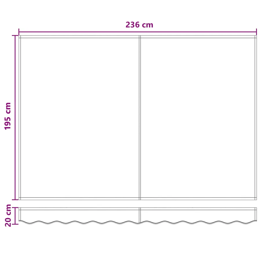 Store rétractable manuel avec LEDs Sable - 11
