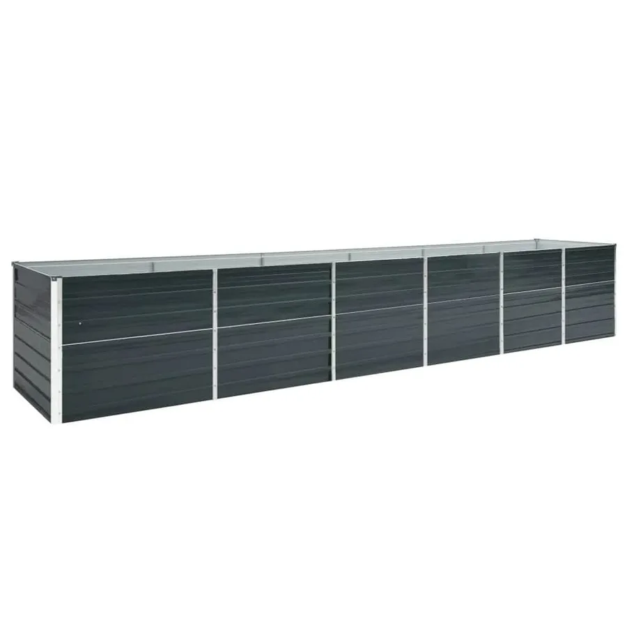 Lit surélevé de jardin Acier galvanisé 480x80x77 cm Anthracite - 2