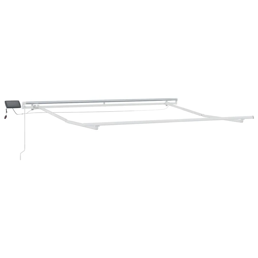 Auvent rétractable Gris clair et blanc 600 × 350 cm - 4