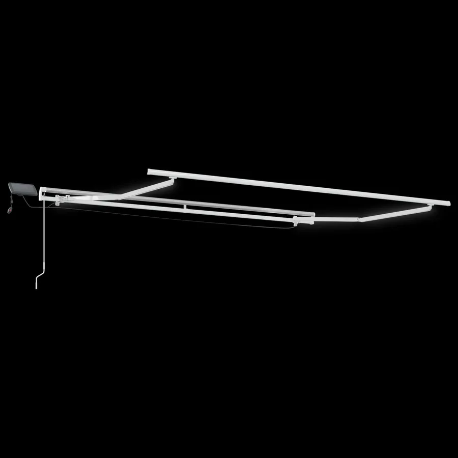 Auvent rétractable Gris clair et blanc 600 × 350 cm - 5