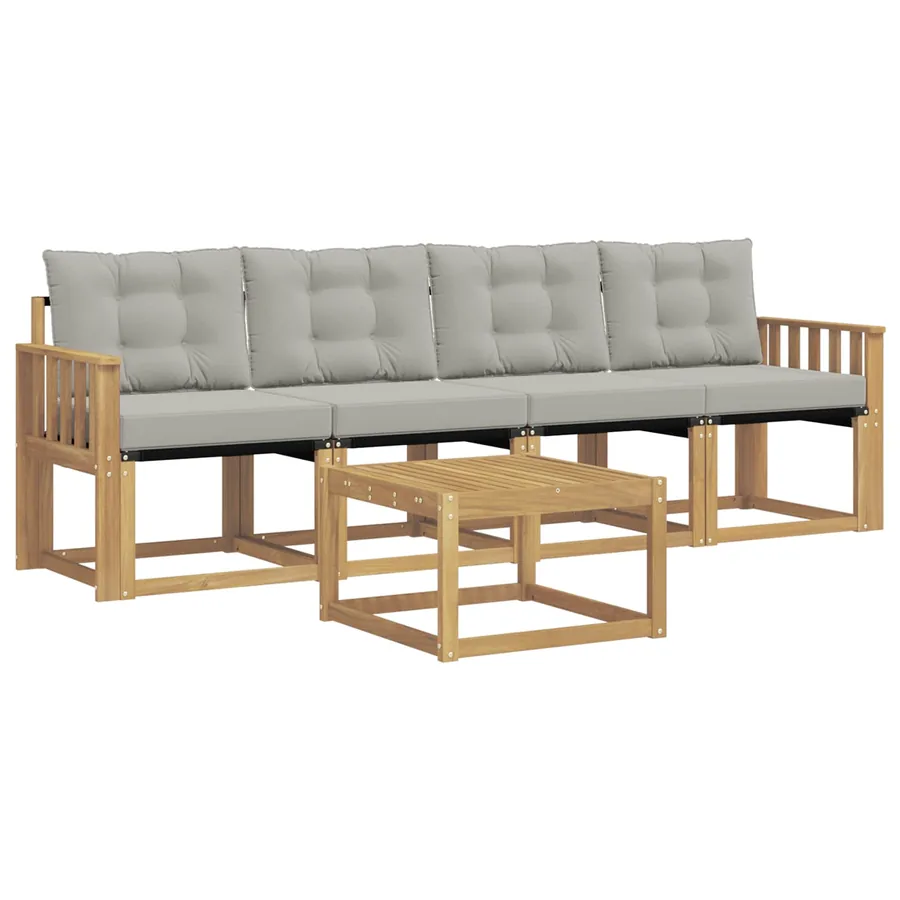 Ensemble de canapés d'extérieur avec coussin 5 pcs - 2