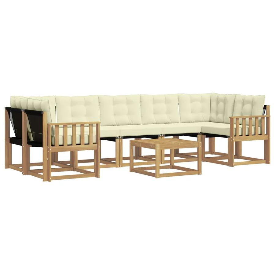 Ensemble de canapés d'extérieur avec coussin 8 pcs - 2