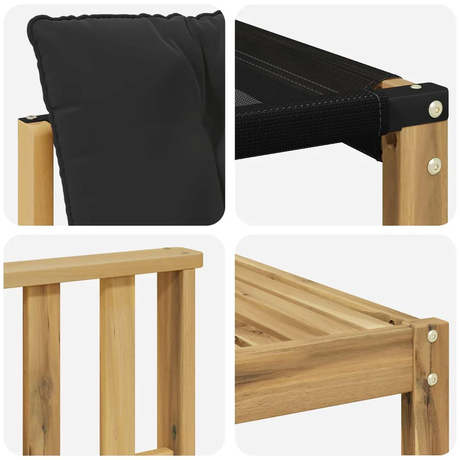 Ensemble de canapés d'extérieur 8 pcs Blanc et noir - 6