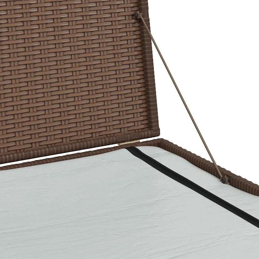 Boîte de stockage de jardin marron 150x100x100cm Résine tressée - 10