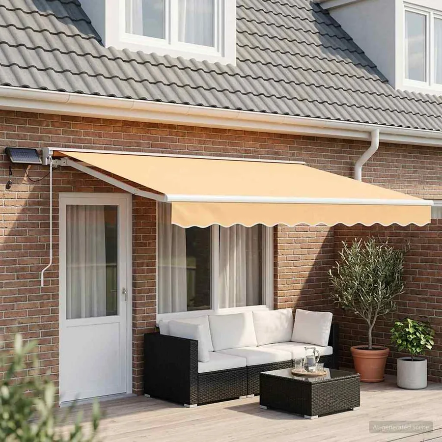 Cadre de store manuel avec LEDs Sable 4,5 × 3 m - 3