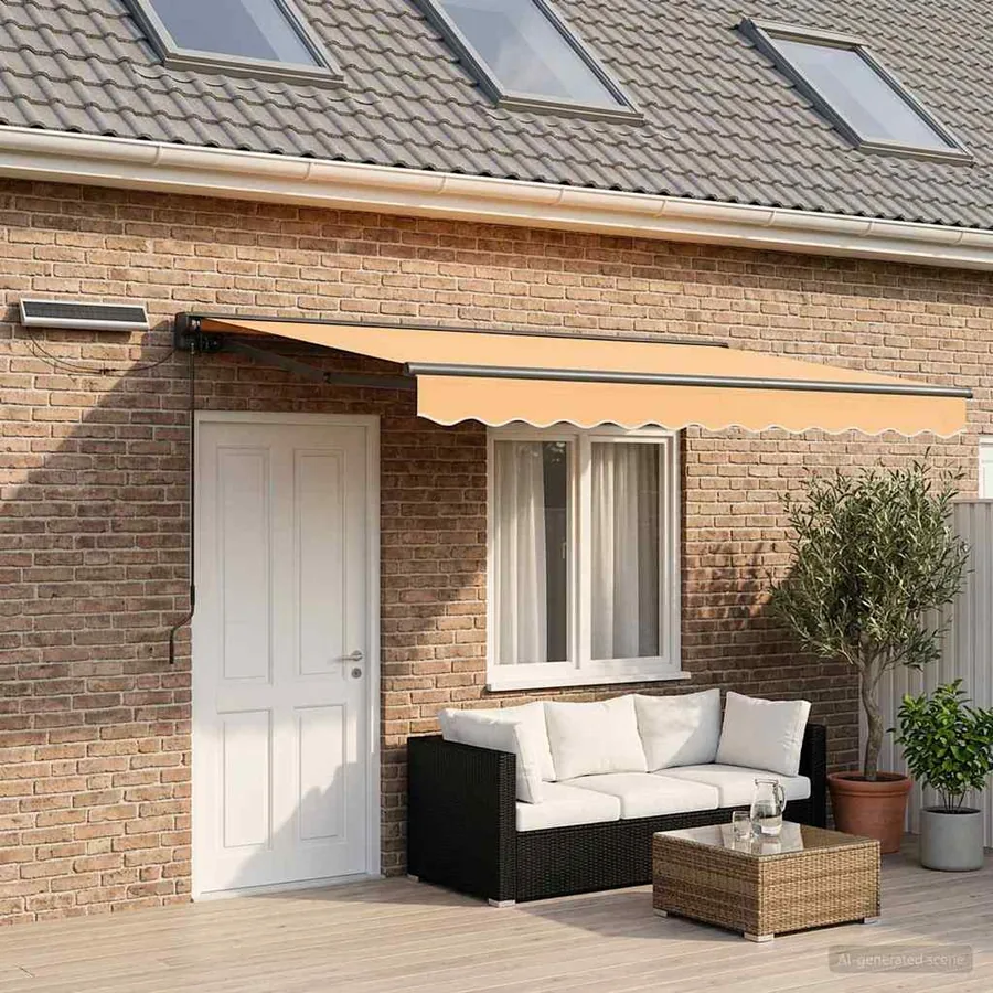 Auvent rétractable électrique Sable 4,5 × 3 m