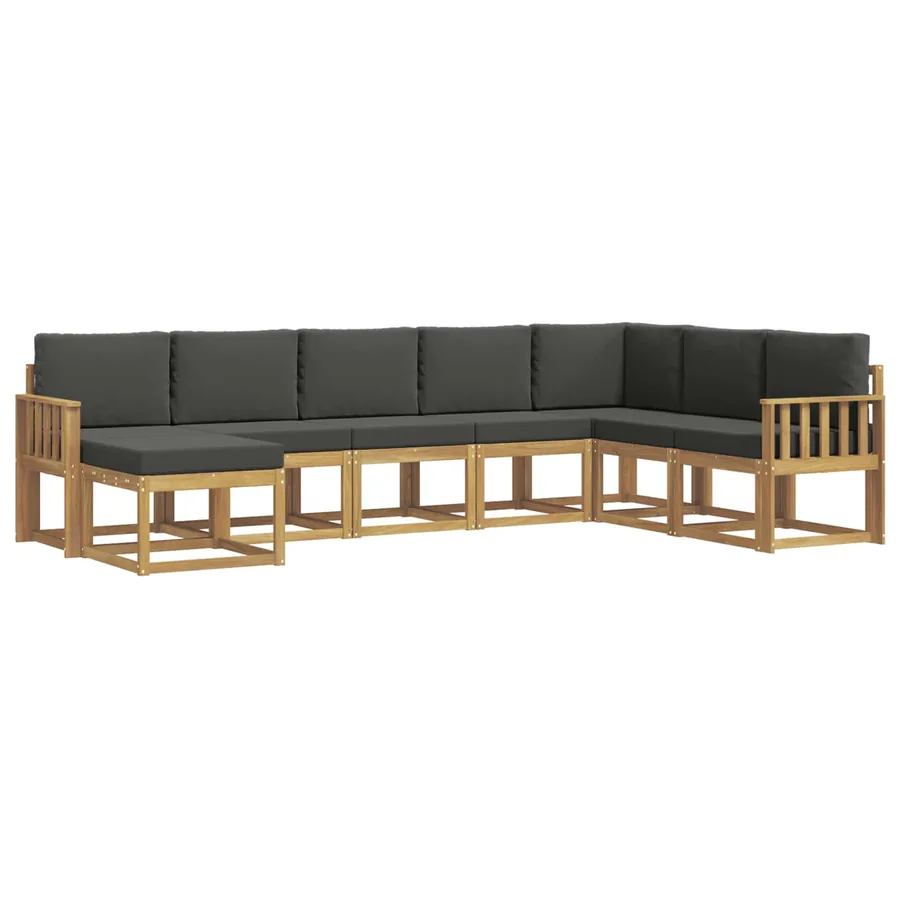 Ensemble de canapés d'extérieur 8 pcs Blanc et anthracite - 2