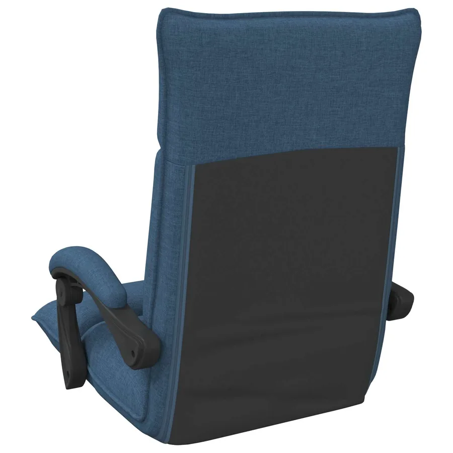 Fauteuil de sol ajustable Bleu Tissu - 6