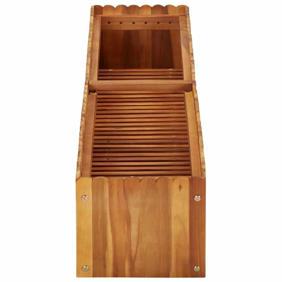 Lit surélevé de jardin 150x30x25 cm Bois massif d'acacia - 3