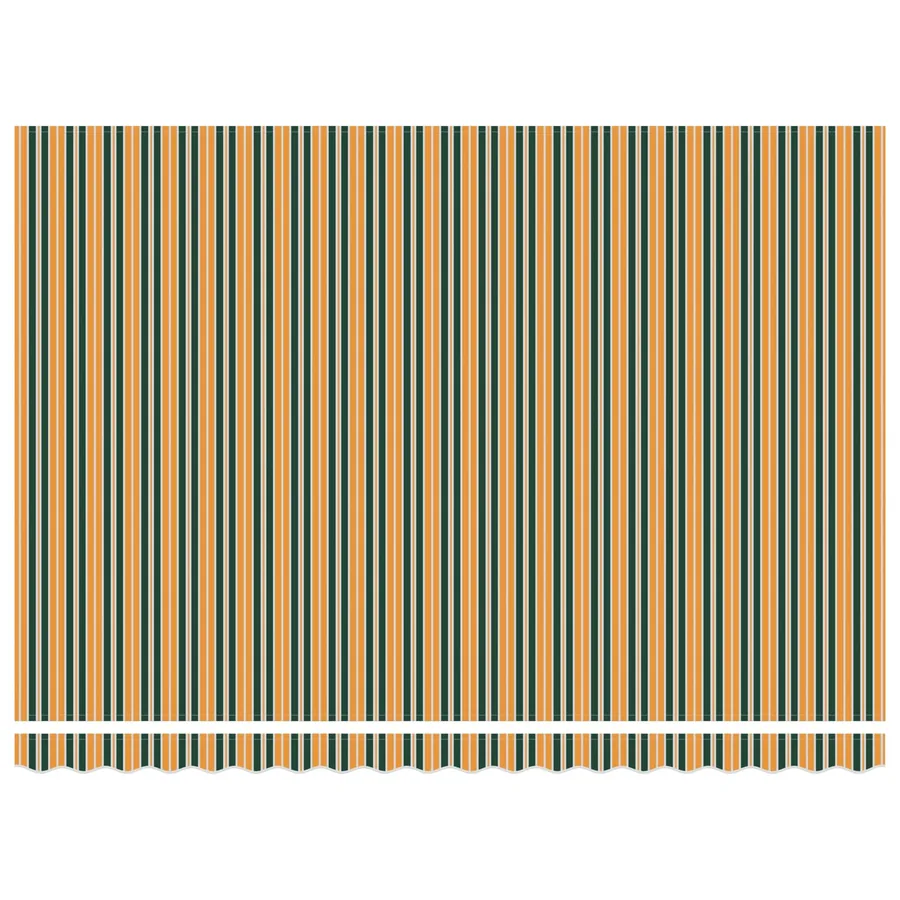 Auvent rétractable électrique Vert, Jaune, Blanc 5 × 3,5 m - 6