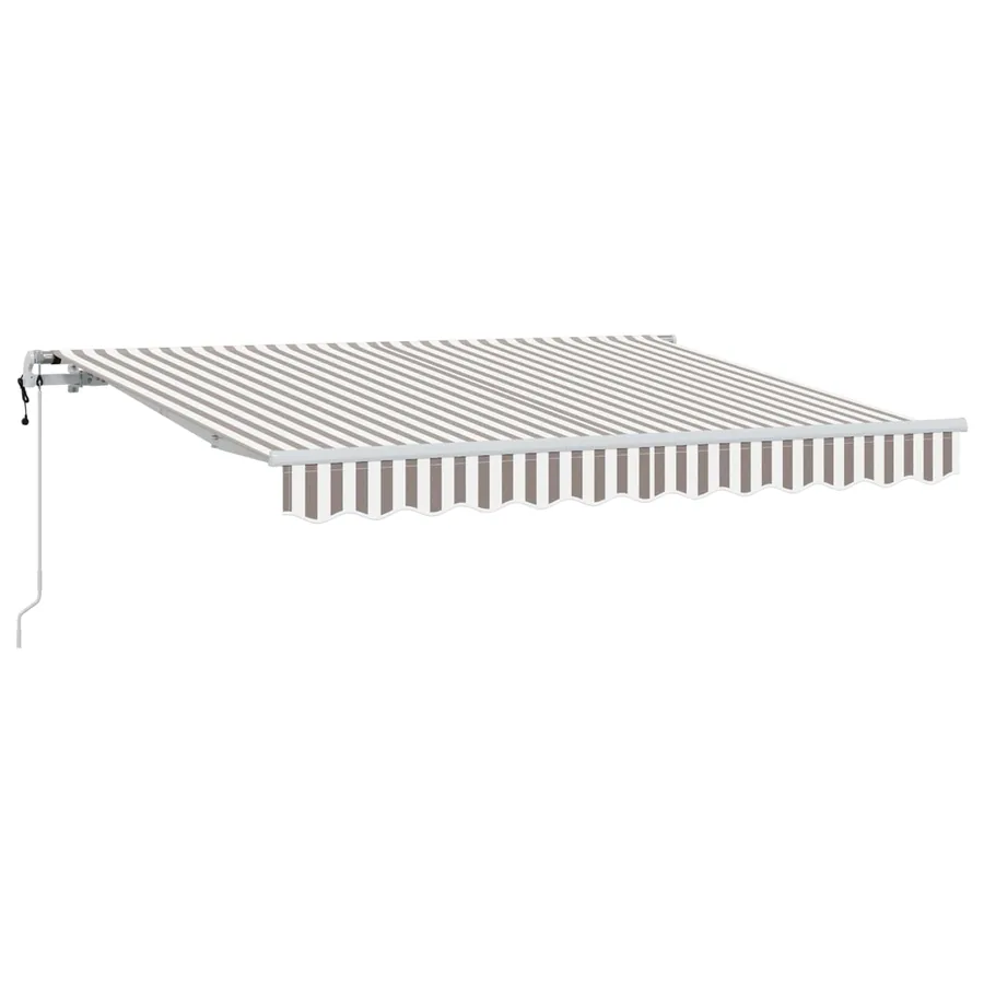 Auvent rétractable Gris clair et blanc 450 × 350 cm - 2