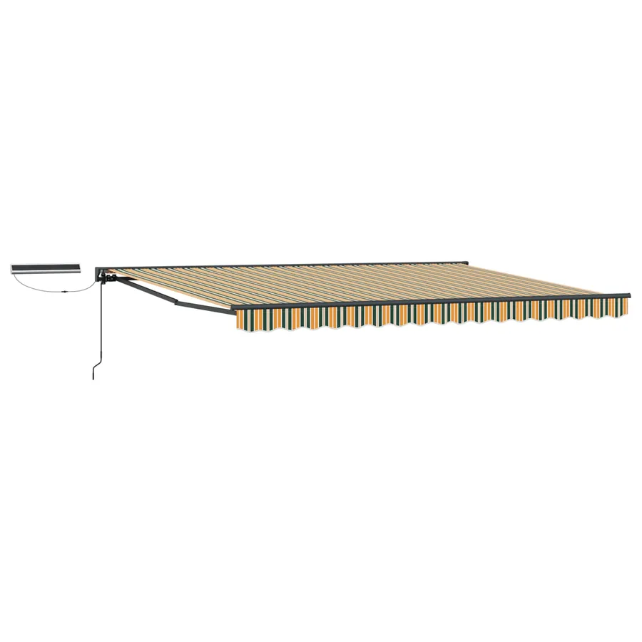 Auvent rétractable électrique Vert, Jaune, Anthracite 5 × 3,5 m - 2