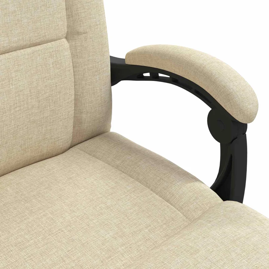 Fauteuil de sol ajustable Crème Tissu - 7