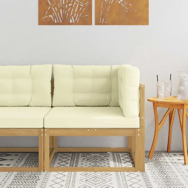Canapé d'angle extérieur Polyester Blanc