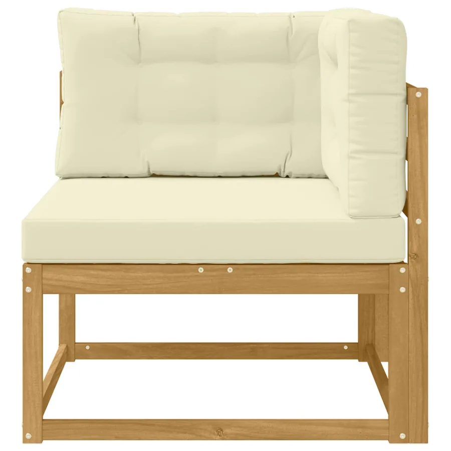 Canapé d'angle extérieur Polyester Blanc - 3