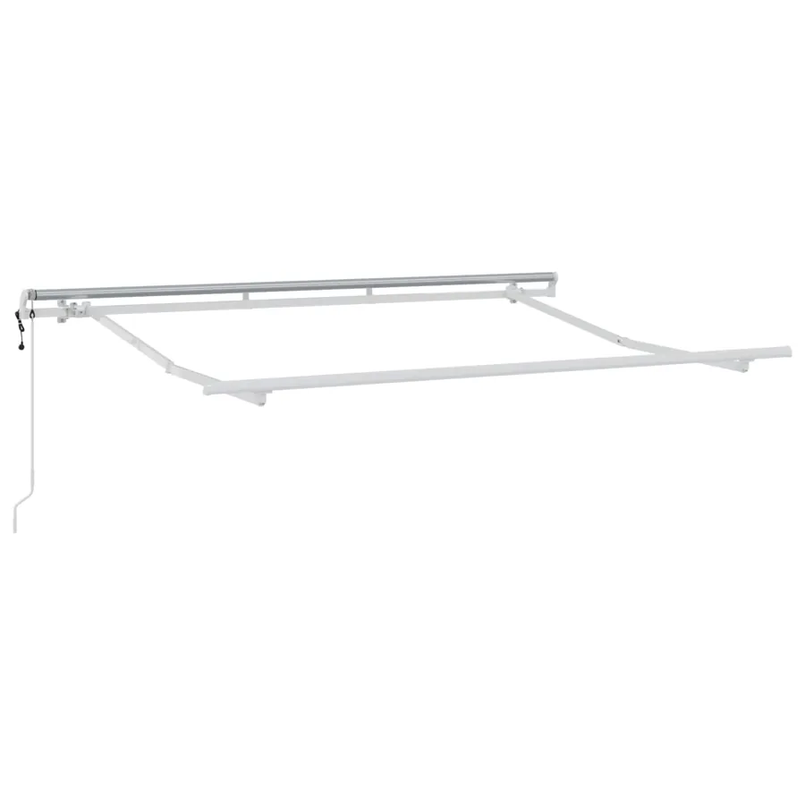 Auvent rétractable Gris clair et blanc 400 × 350 cm - 3