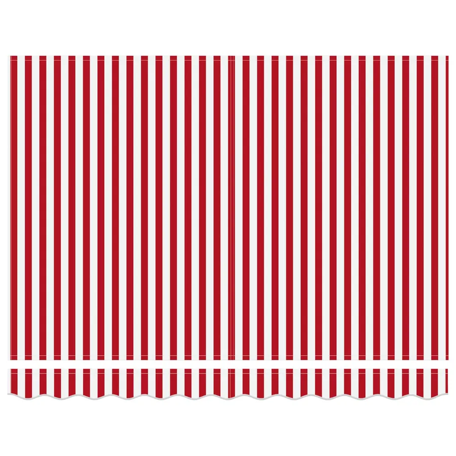 Auvent rétractable Rouge et Blanc 2,5 x 2 m Polyester et métal - 6