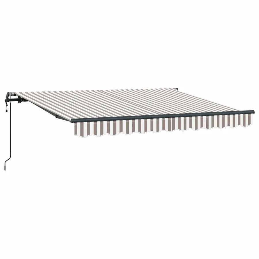 Auvent rétractable Gris clair et blanc 400 × 350 cm - 2