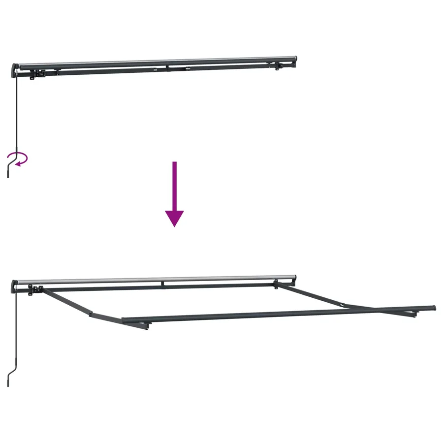 Auvent rétractable Sable 500 × 300 cm Polyester et Aluminium - 5
