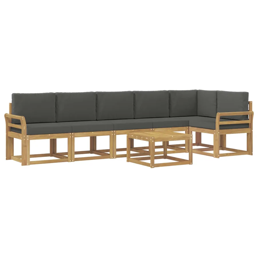 Ensemble de canapés d'extérieur 7 pcs Blanc et anthracite - 2