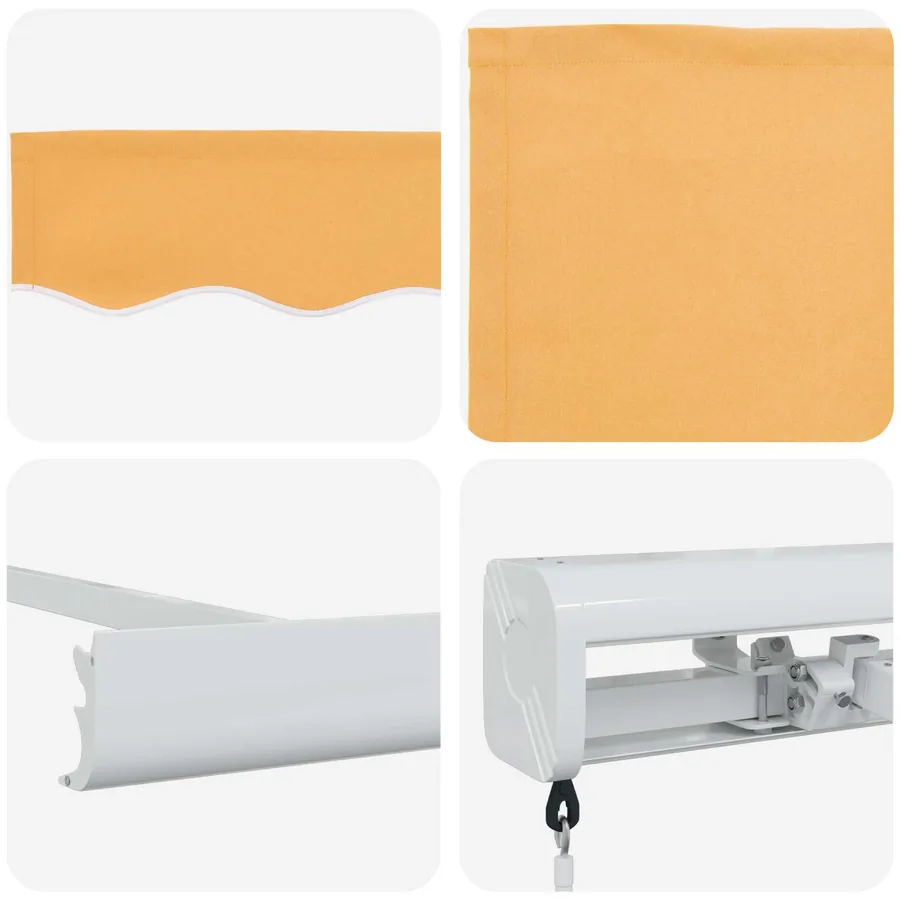 Auvent rétractable Sable 500 × 300 cm Toile et Aluminium - 4