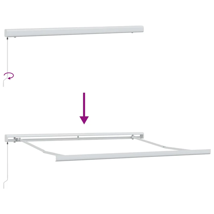 Auvent rétractable Sable 500 × 300 cm Toile et Aluminium - 5