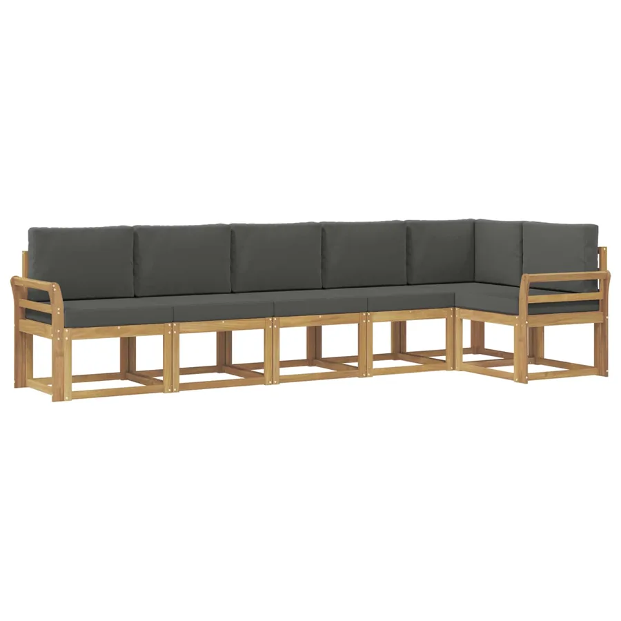 Ensemble de canapés d'extérieur 6 pcs Blanc et anthracite - 2