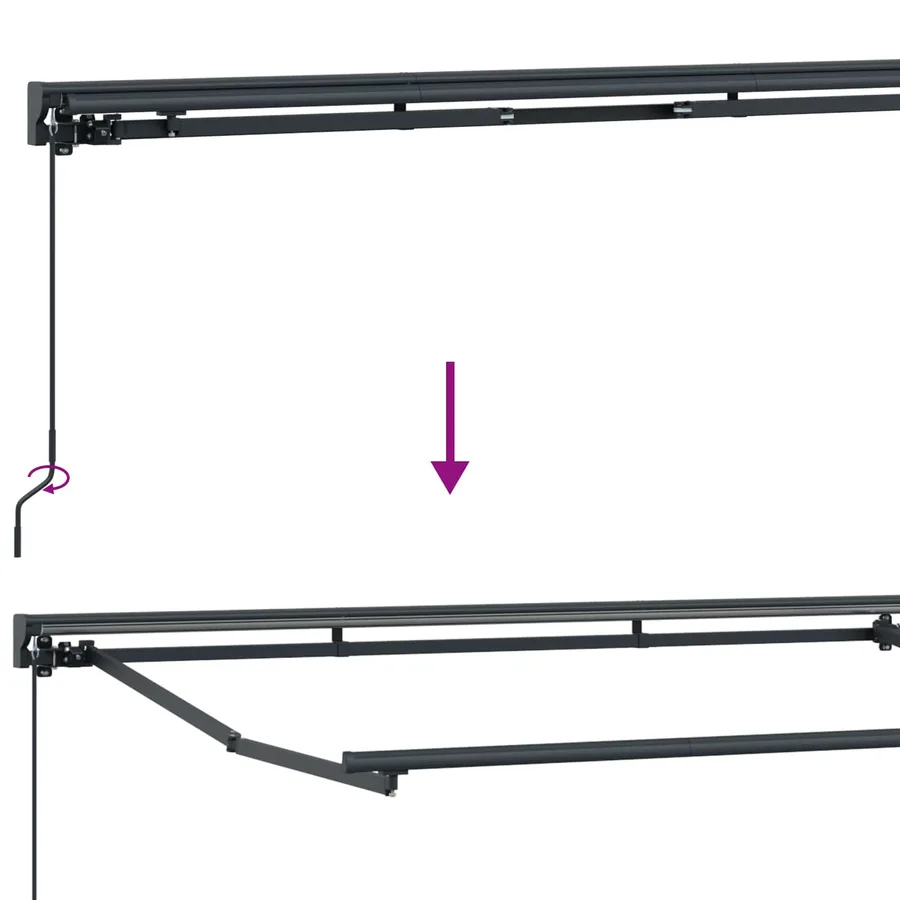Cadre de store manuel avec LEDs 4 × 3,5 m - 11