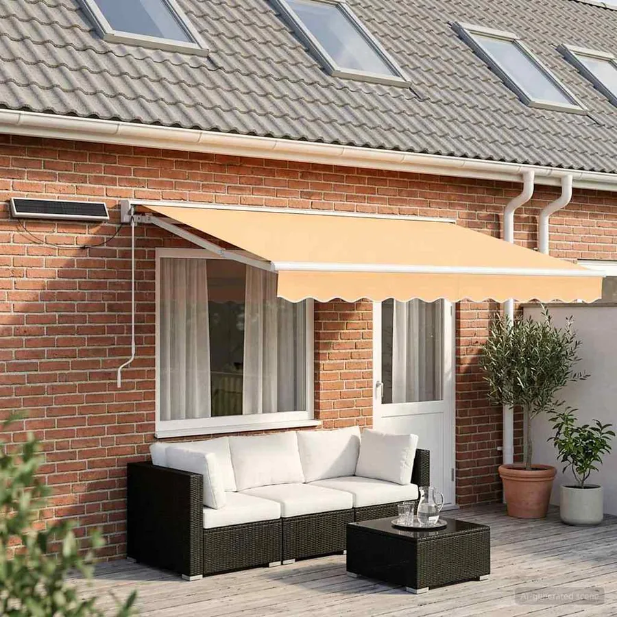 Auvent rétractable électrique Sable 5 × 3,5 m