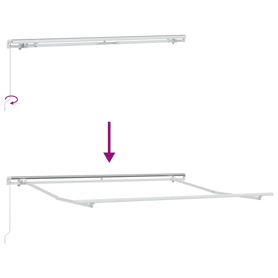 Auvent rétractable Sable 600 cm Polyester et Aluminium - 5