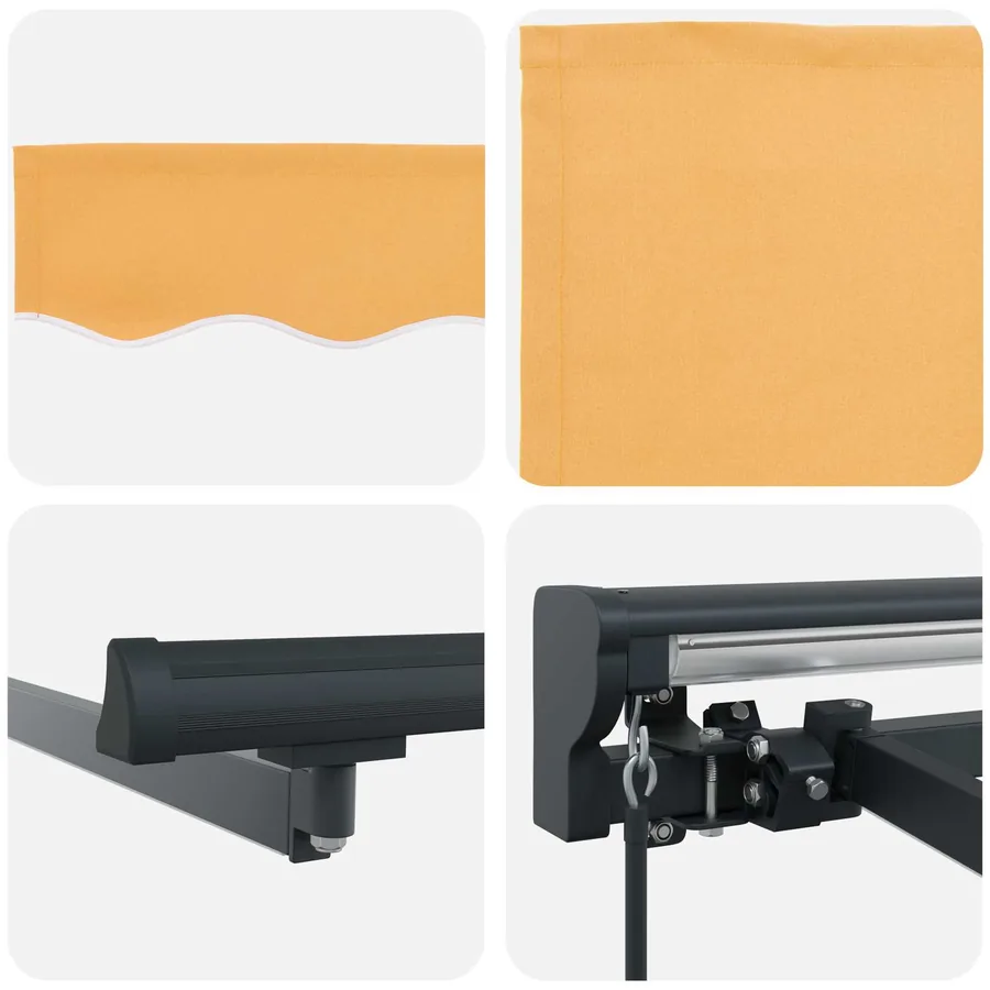 Auvent rétractable manuel Sable 5 × 3,5 m - 4