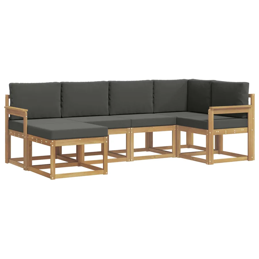 Ensemble de canapés d'extérieur 6 pcs Blanc et anthracite - 2