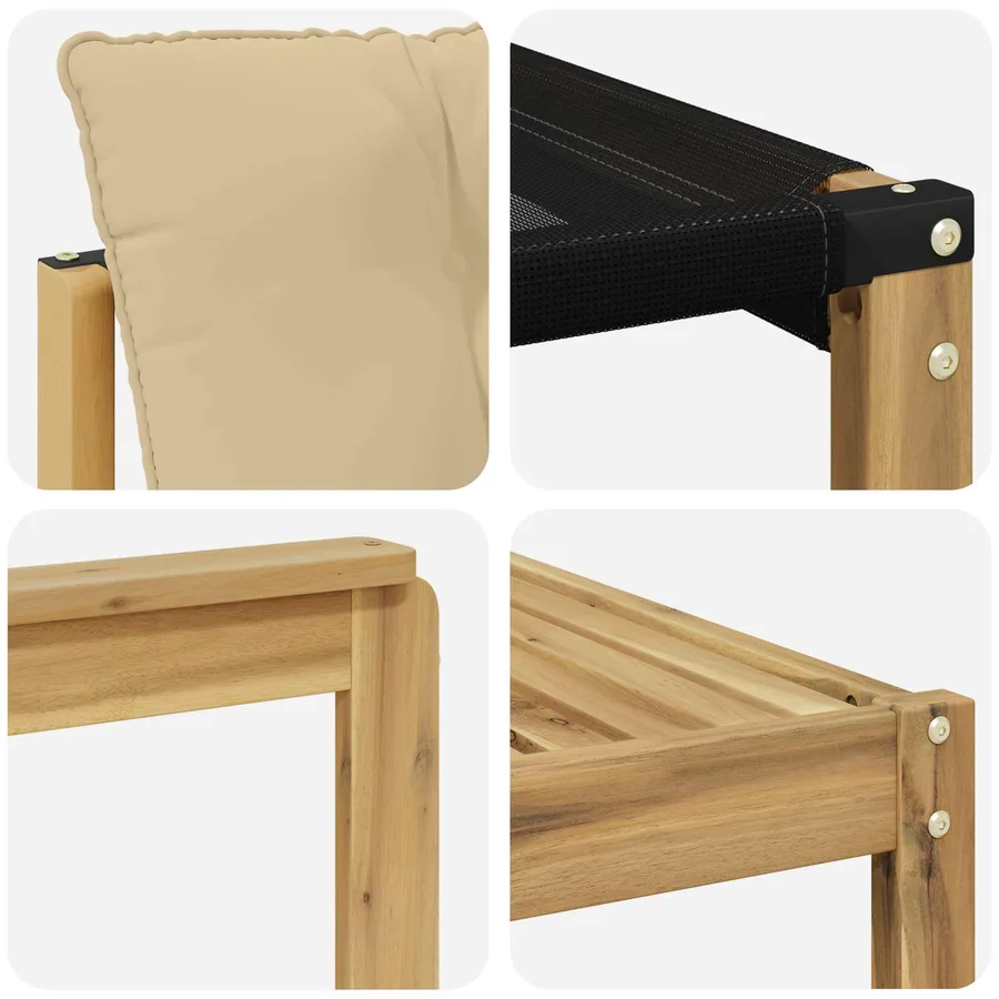 Ensemble de canapés d'extérieur 9 pcs Blanc et Beige - 6