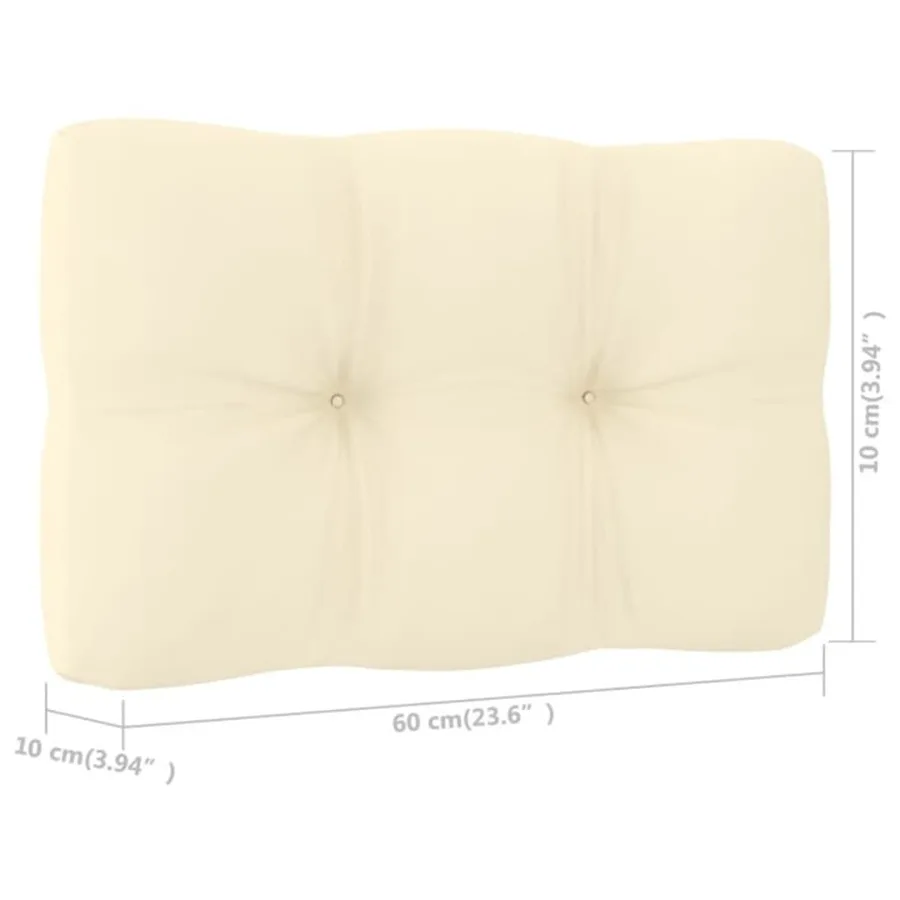Salon de jardin 3 pcs avec coussins bois de pin imprégné - 12