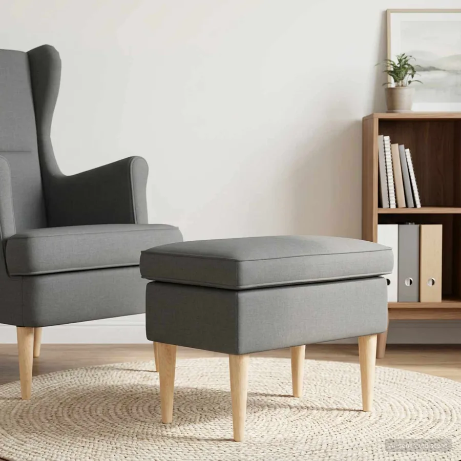Pouf Gris foncé 55 x 35 x 41 cm