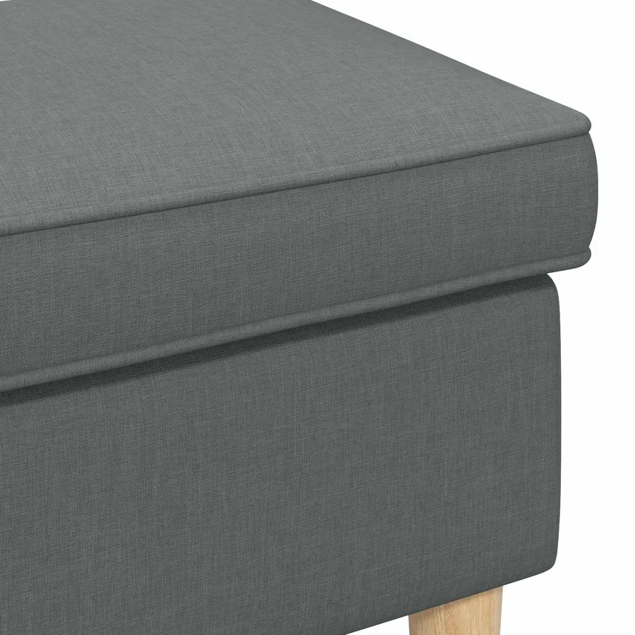 Pouf Gris foncé 55 x 35 x 41 cm - 5