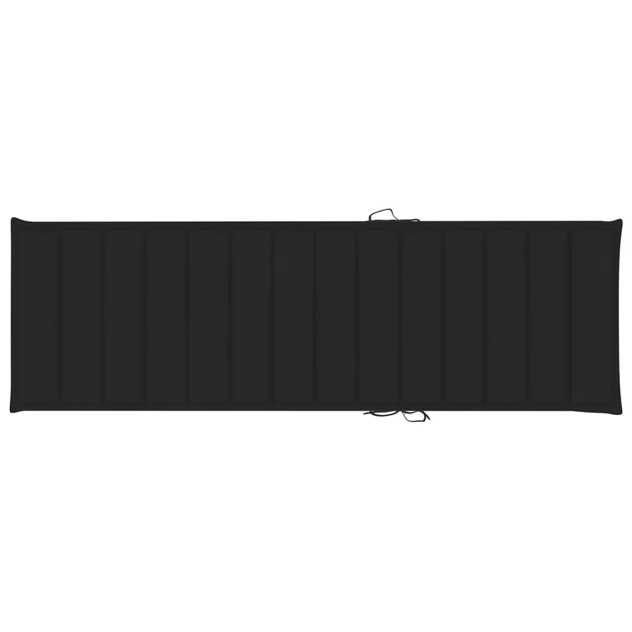 Chaise longue pliable avec coussin Bois d'acacia solide - 17