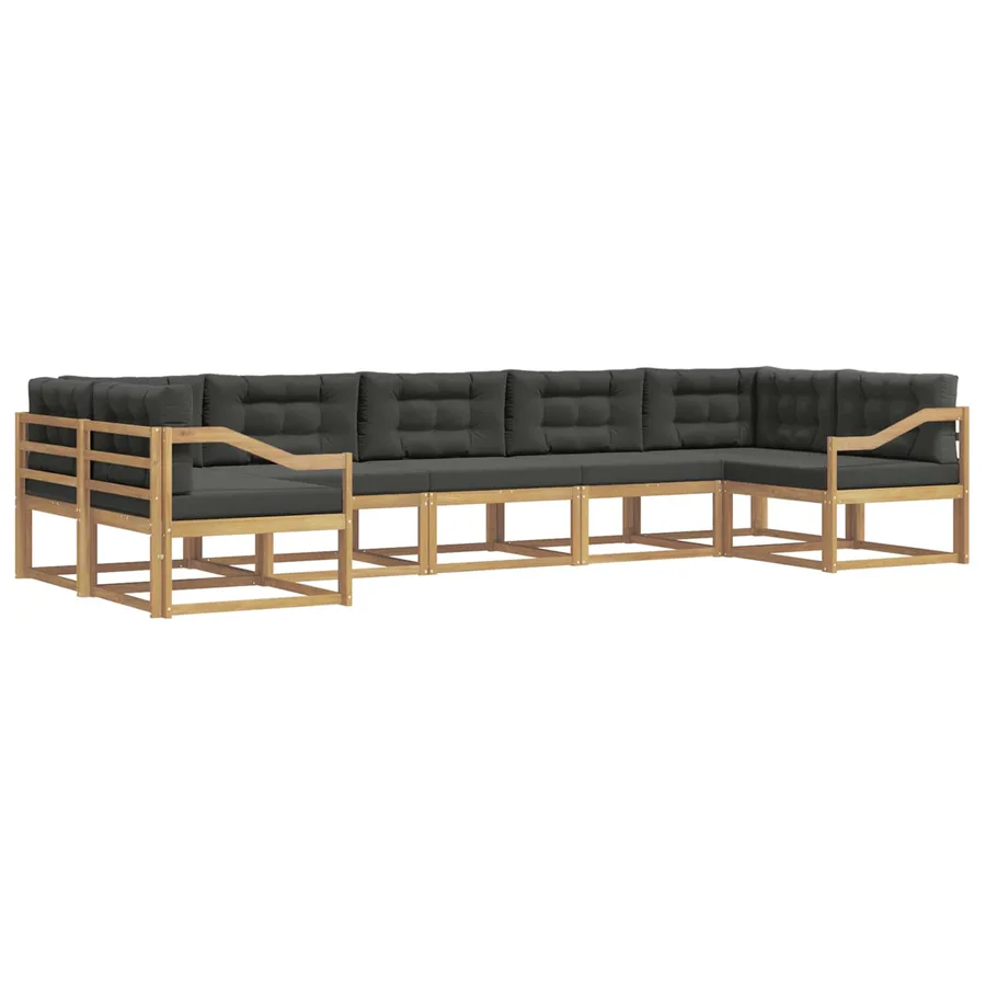 Ensemble de canapés d'extérieur 7 pcs Blanc et anthracite - 2