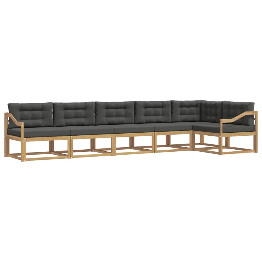Ensemble de canapés d'extérieur 4 pcs Blanc et anthracite - 2