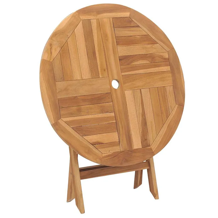 Salon de jardin 5 pcs Bois de teck massif - 6