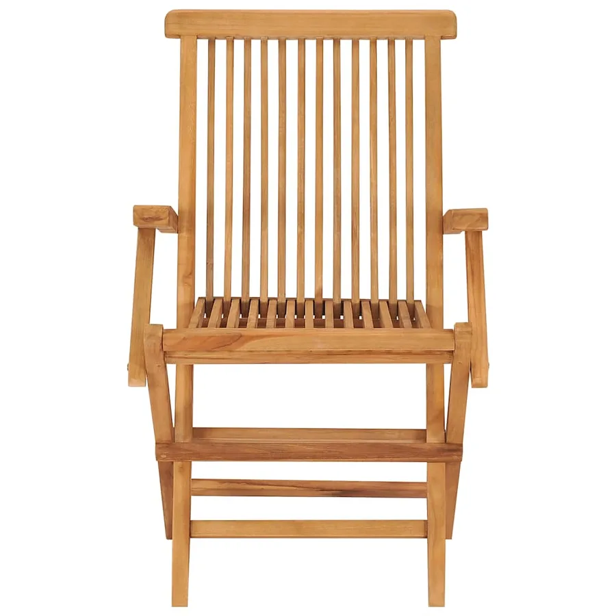 Salon de jardin 5 pcs Bois de teck massif - 9