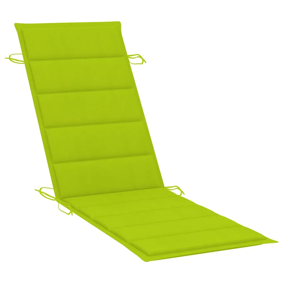 Chaise longue avec coussin Gris Bois d'acacia solide - 10