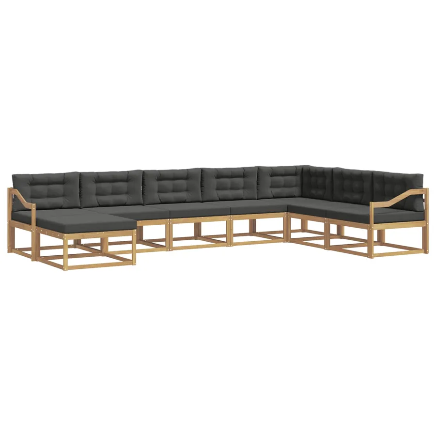 Ensemble de canapés d'extérieur 8 pcs Blanc et anthracite - 2