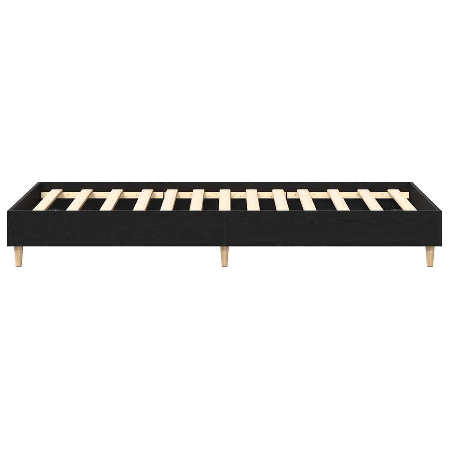 Cadre de lit Chêne noir 80 x 200 cm Bois d'ingénierie - 5